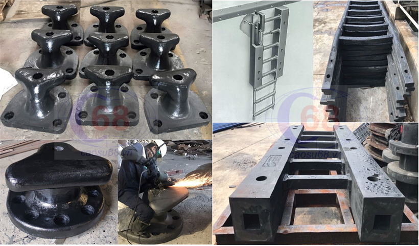 Phụ kiện Cầu cảng: Bích neo, Thang cao su
